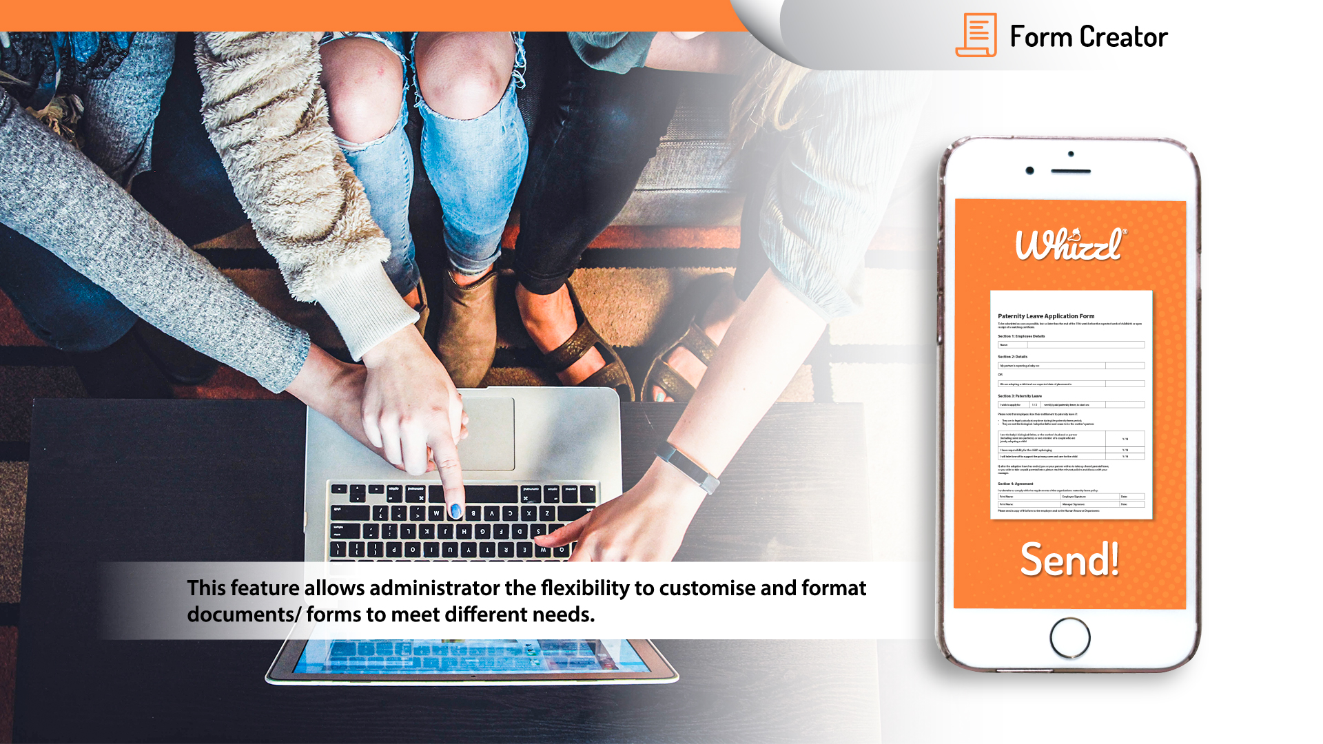 Form Creator, Whizzl, Send!, Create customised documents for resident communication