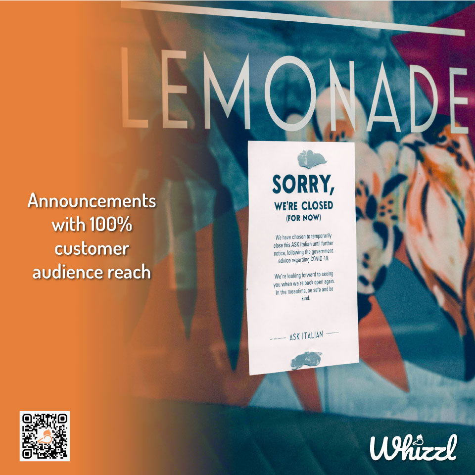 Announcements with 100% customer audience reach