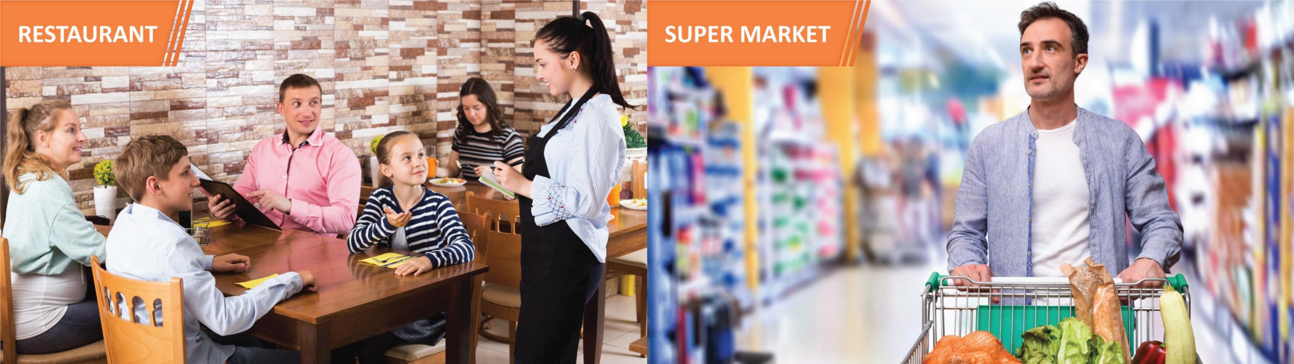 Restaurant, Supermarket
