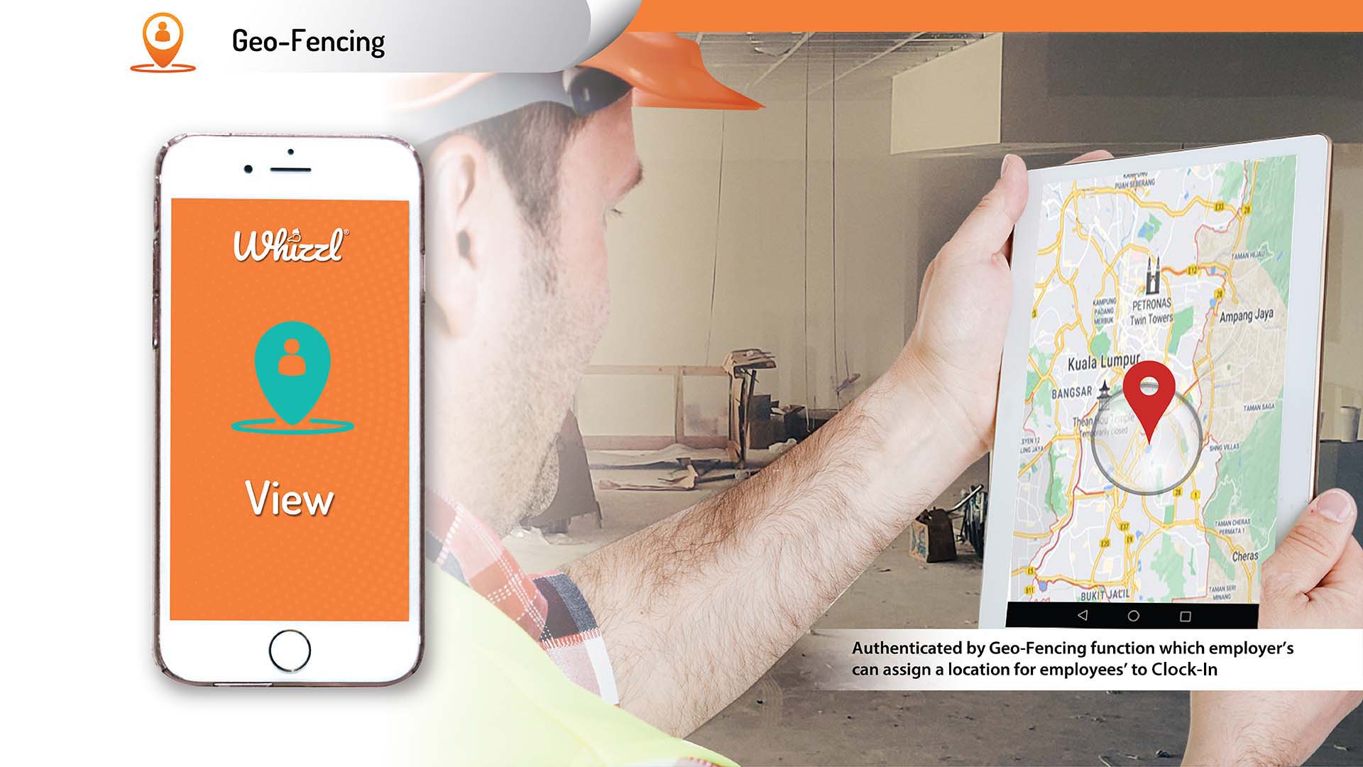 Authenticated by Geo-Fencing function which employer's can assign a location for employees to Check-In