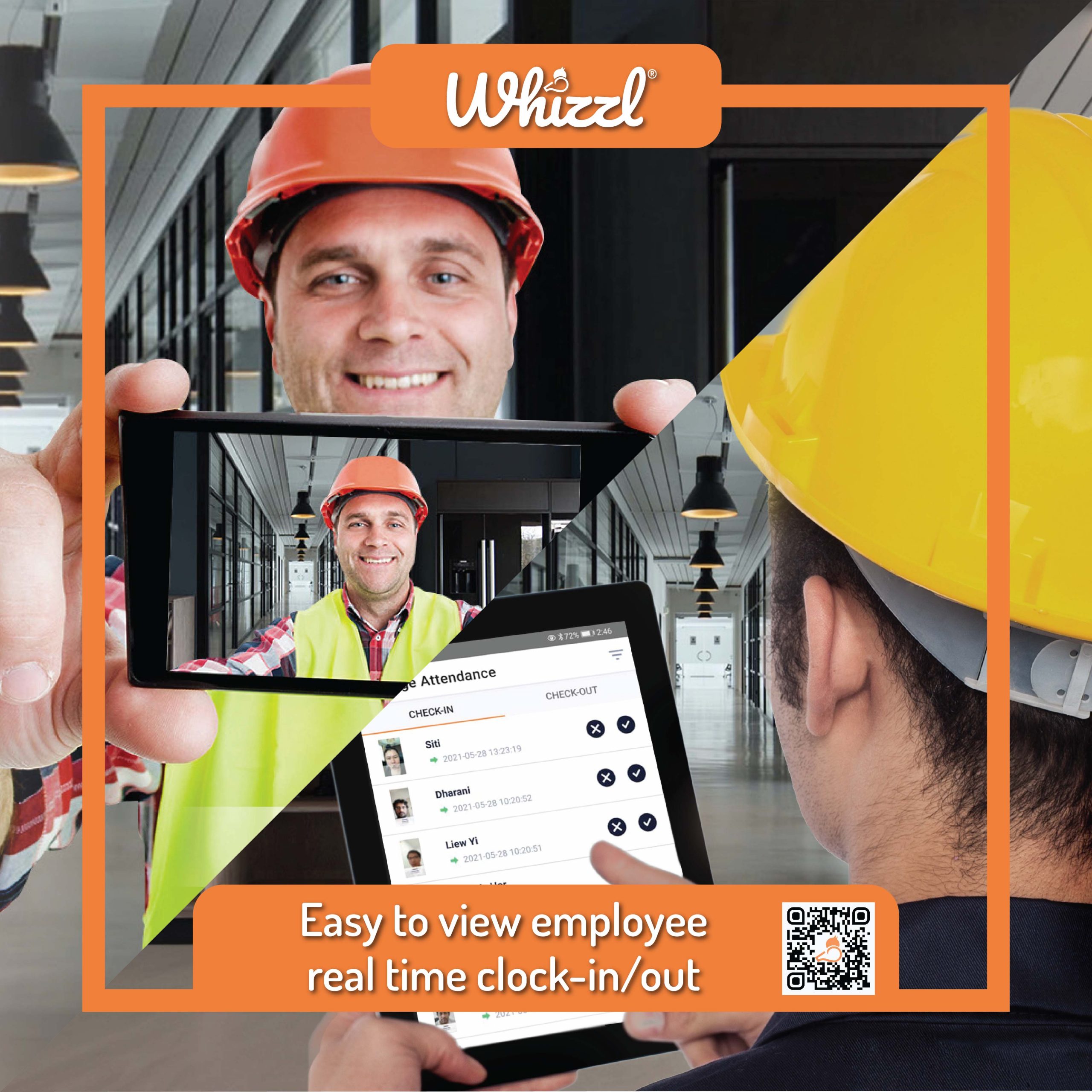 Easy to view emplyee real time check-in/out