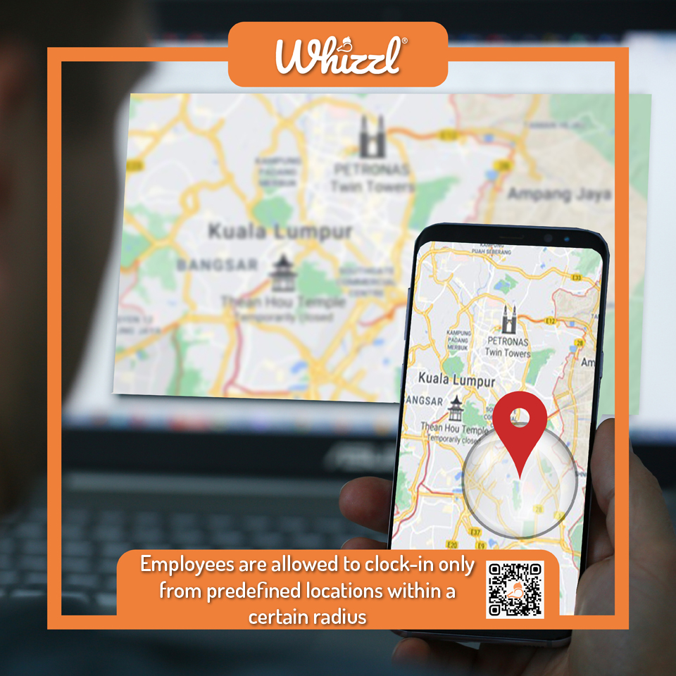 Employees are allowed to check-in only from predefined locations within a certain radius