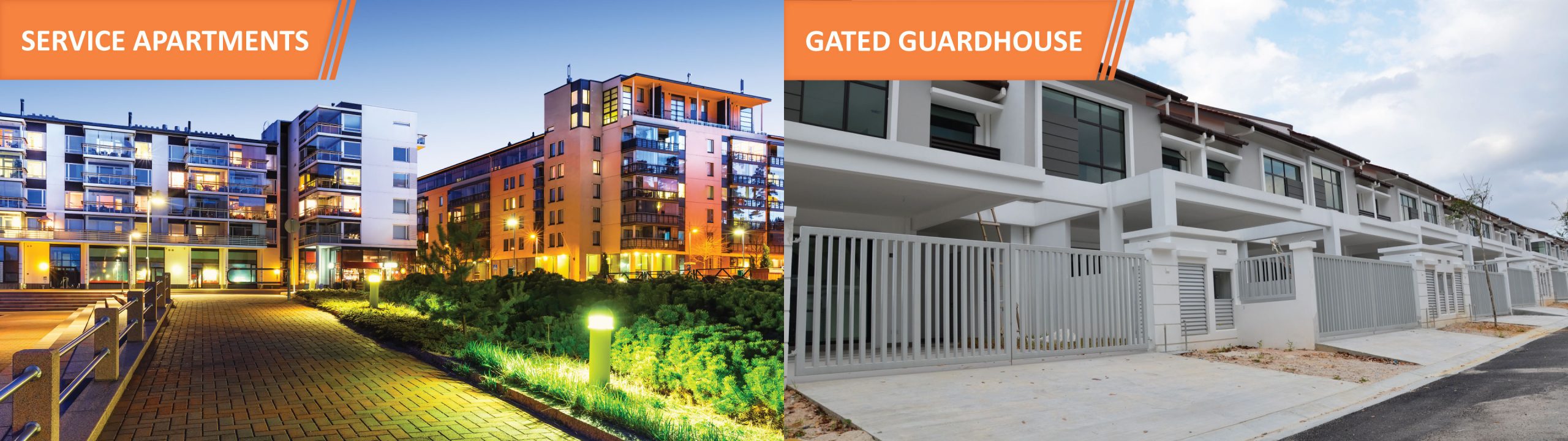 Service Apartments, Gated Guardhouse